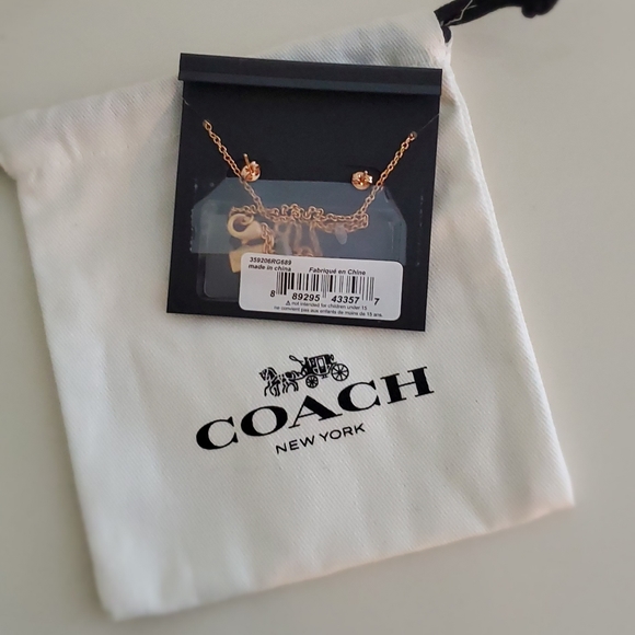 Coach Earring and Necklace set - Picture 2 of 2